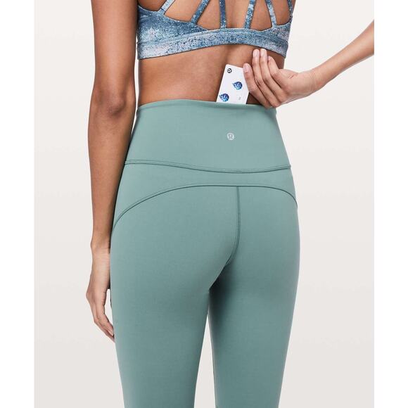 Lululemon In Movement 7/8 Tight *Everlux 25" Size 6 Green - Picture 2 of 8